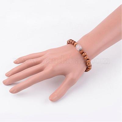 Деревянные браслеты простирания BJEW-JB02404-03-1