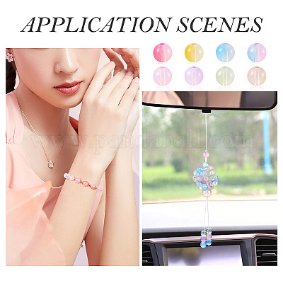 8 пакетик двухцветных прозрачных чешских стеклянных бусин&nbsp;GLAA-TA0002-48-1