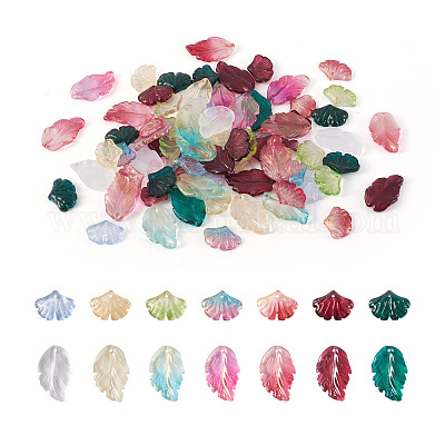 140шт 14 стильные прозрачные подвески из окрашенного стекла для выпечки LAMP-TA0001-02-1