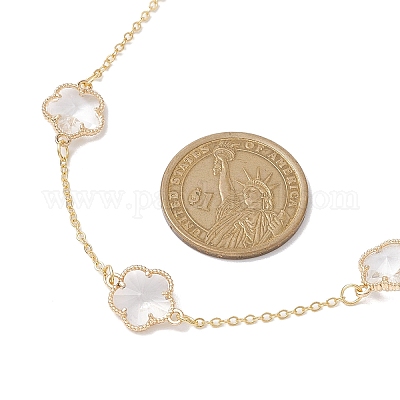 Колье с цепочкой из латуни NJEW-JN04699-1