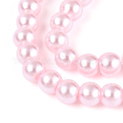 Выпечка окрашены перламутровый стекла жемчужные нити круглый шарик HY-Q003-6mm-05-01-1