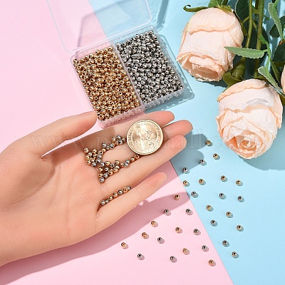 800 шт. 2 цвета ccb пластиковые круглые бусины&nbsp;FIND-YW0007-20-1