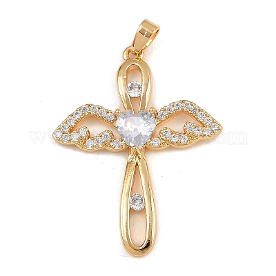 Латунные микро проложить кубического циркония подвески KK-F910-19G-1
