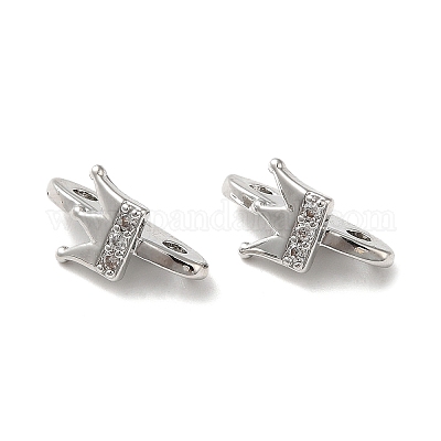 Латунный микро pave прозрачный кубик циркония подвески KK-P239-20P-1