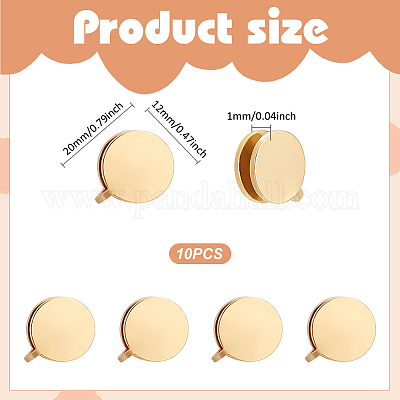 10 шт. серьги-клипсы из нержавеющей стали EJEW-UN0002-89G-1