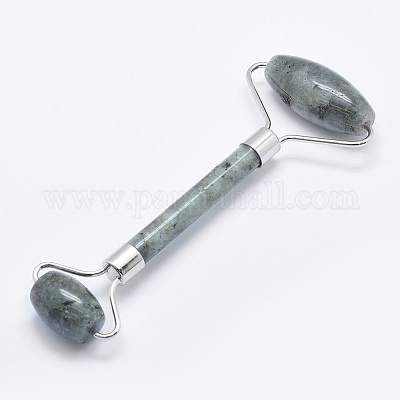 Натуральный лабрадорит латунный массажер для лица MRMJ-G009-07P-1