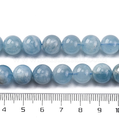 Круглый природных аквамарин бусинка пряди G-F289-01-10mm-A-1
