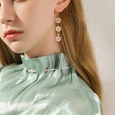 60шт 10 стиля прозрачные окрашенные распылением стеклянные бусины LAMP-CW0001-04-1