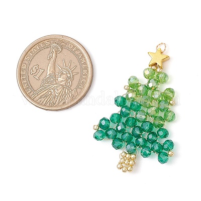 Подвески из стеклянного бисера ручной работы PALLOY-MZ00796-1