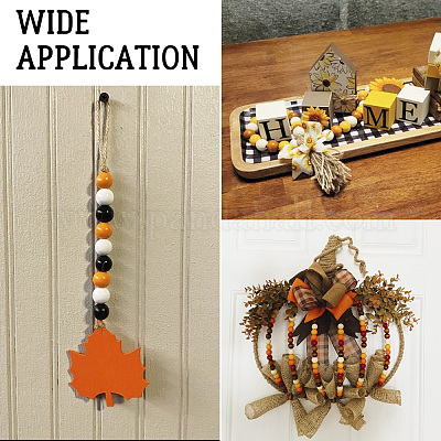 240шт 6 цвета натуральные деревянные бусины WOOD-TA0002-74D-1