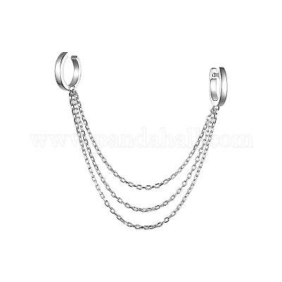 Серьги-каффы с кисточками из стерлингового серебра XR0619-1