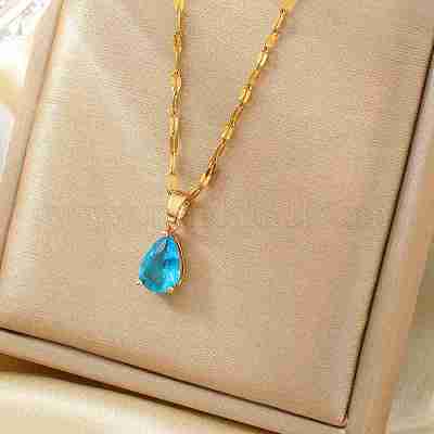 Латунные подвески-капли с кубическим цирконием на день святого валентина NV7973-12-1