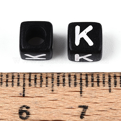 Начальные акриловые бусины с горизонтальной дырочкой OACR-ZX006-35K-1