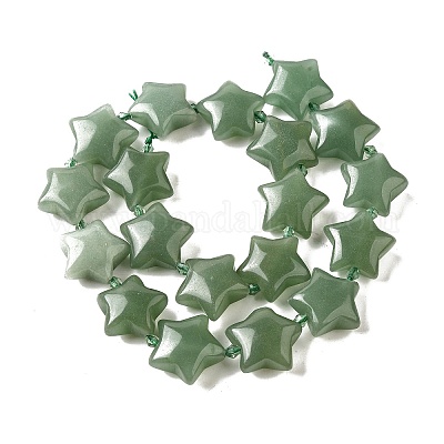 Естественный зеленый авантюрин бисер нитей G-U023-C01-02-1