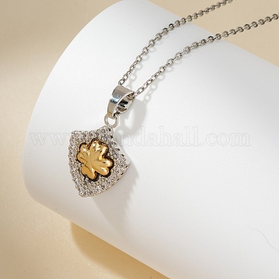 Элегантные латунные подвески с микропаве из прозрачных кубических цирконий FA0989-2-1