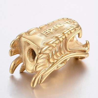 Европейские бусины из нержавеющей стали 304 STAS-F150-099G-1