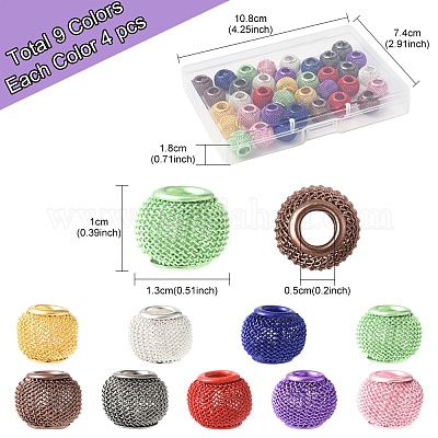 36 шт. 9-х цветные шарики для электрофореза железа FIND-FS0004-07-1