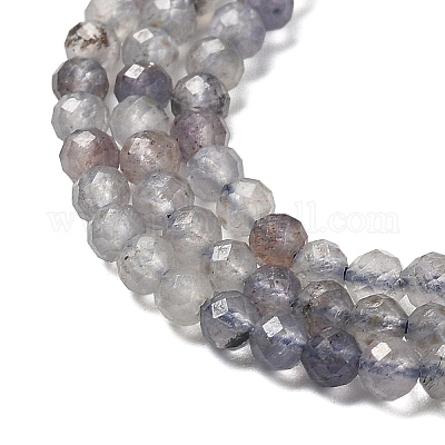 Натуральные кордиерит / иолит / дихроитовые бусины G-B145-A04-3mm-1