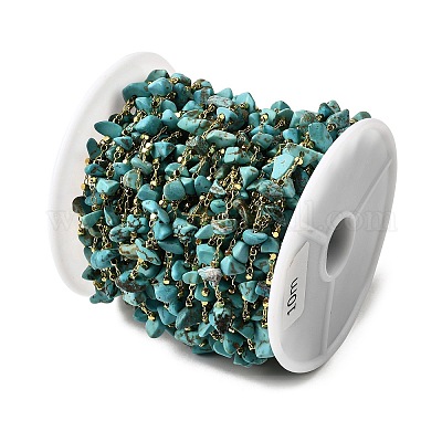 Ручной синтетической бирюзы чип цепочками CHC-F020-10G-05-1