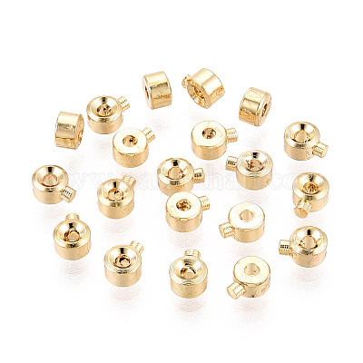 Зажимные бусины из латуни KK-N259-07-1