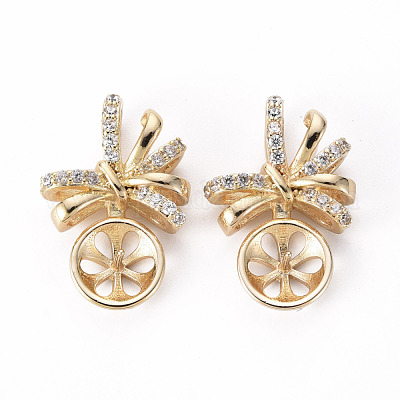 Латунная микропаве из прозрачного кубического циркония KK-Q765-028-NF-1