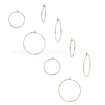 Фурнитура для сережек-колец из хирургической нержавеющей стали 316l с вакуумным покрытием pvd STAS-UN0002-85-1