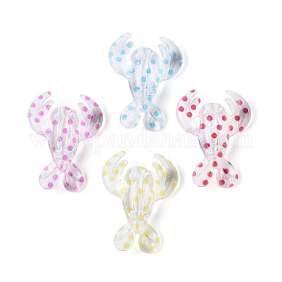 Печатные прозрачные акриловые бусины&nbsp;TACR-T029-10M-1