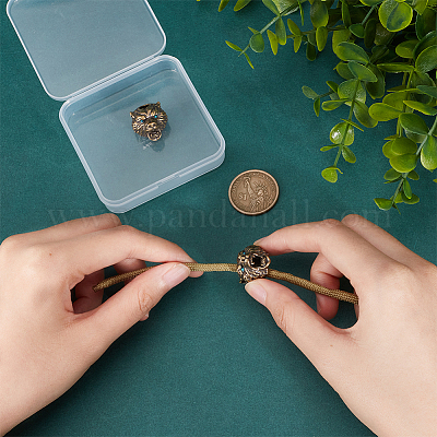 2 шт. европейские бусины из сплава в тибетском стиле TIBEB-BC0001-05AB-1