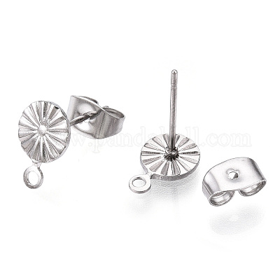 Фурнитура для сережек-гвоздиков из нержавеющей стали марки 304 STAS-E192-01P-03-1