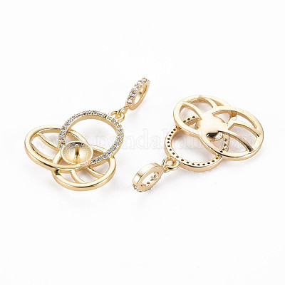 Латунная микропаве из прозрачного кубического циркония KK-Q765-002-NF-1