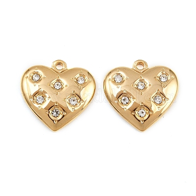 Подвески со стразами из нержавеющей стали 304 STAS-I352-10G-01-1