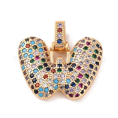 Латунные микро проложить кубического циркония подвески KK-C076-29W-G02-1