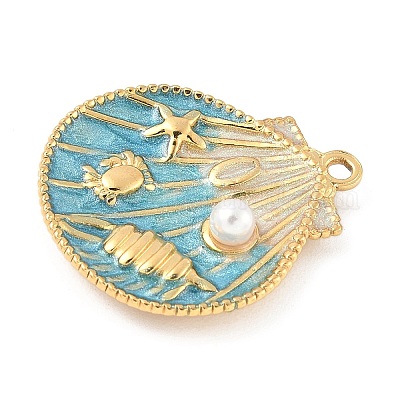 Подвески из нержавеющей стали 304 с эмалью STAS-F319-07G-02-1