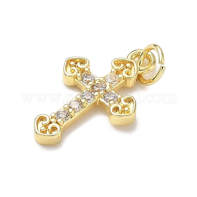 Латунные микро проложить кубического циркония подвески KK-I379-13G-05-1