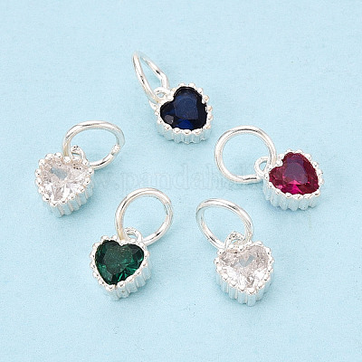 925 подвеска в форме сердца из стерлингового серебра с кубическими цирконами&nbsp;STER-T009-17S-1