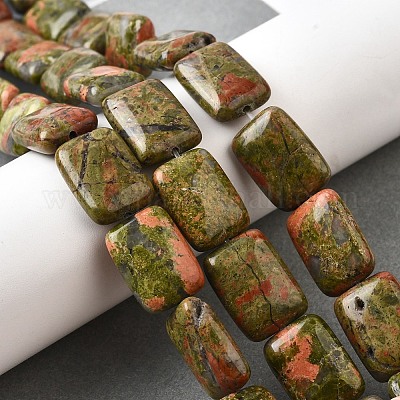 Природные Unakite бисер нитей G-S386-A02-1