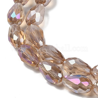 Прозрачные стеклянные бусины гальваническим пряди EGLA-N013-T8mm-B23-1