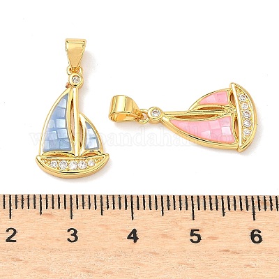 Латунь эмаль подвески&nbsp;KK-H534-05G-1