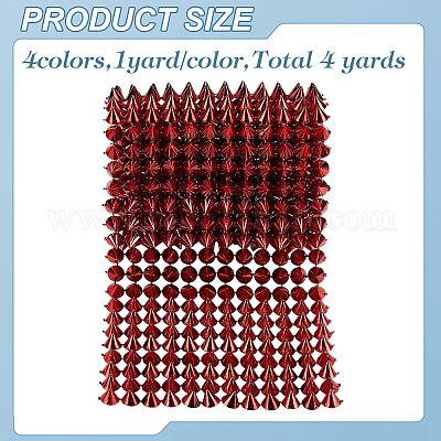 4 ярд двухцветных пластиковых заклепок&nbsp;DIY-WR0004-34-1