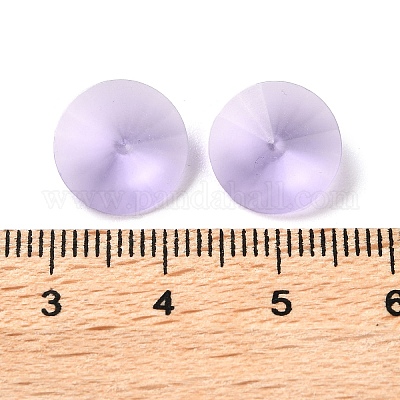 Кабошоны из матового стекла со стразами RGLA-G022-01B-371-1