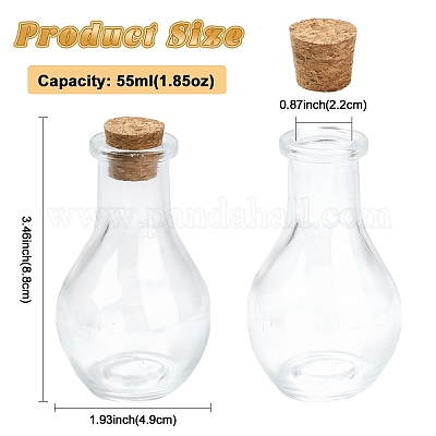 15 шт. стеклянная бутылка для контейнеров для бусин AJEW-YW0001-53A-1
