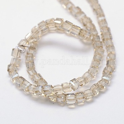 Гальванические стеклянные бусины EGLA-J028-3x3mm-FM1-1