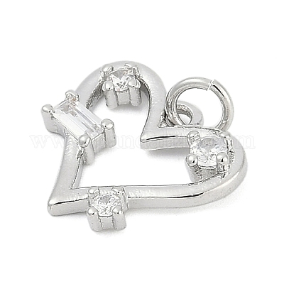 Латунные микропаве прозрачные подвески с фианитом KK-G522-53P-03-1