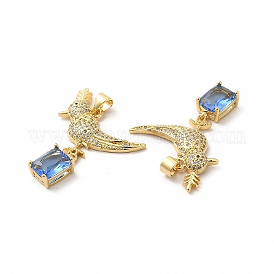 Латунные микро проложить кубического циркония подвески KK-A180-36G-1