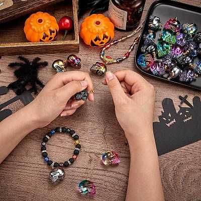 5шт 5 цветные гальванические стеклянные подвески k9 EGLA-SZ0001-33-1