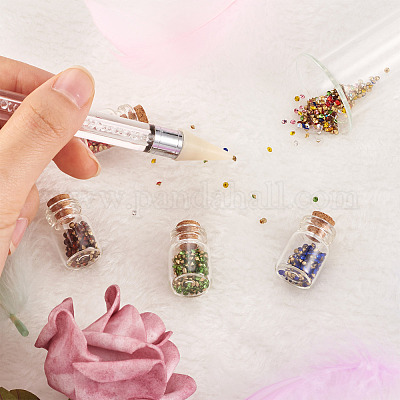 Около 5500 шт. 11-х цветных стеклянных заостренных стразов RGLA-FW0001-04-1