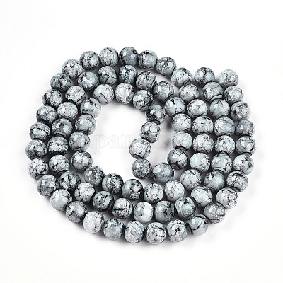 Выпечка окрашенные стеклянные бусины пряди X1-DGLA-N003-10mm-A06-1