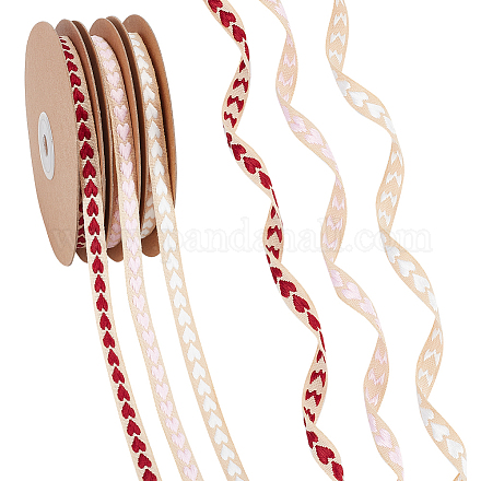 3 рулон 3-х цветной плоской полиэстеровой ленты ко Дню святого Валентина OCOR-NB0001-82-1