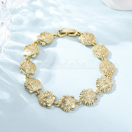 Латунные браслеты с микропаве из прозрачных кубических цирконий для женщин BJEW-H209-09A-G-1