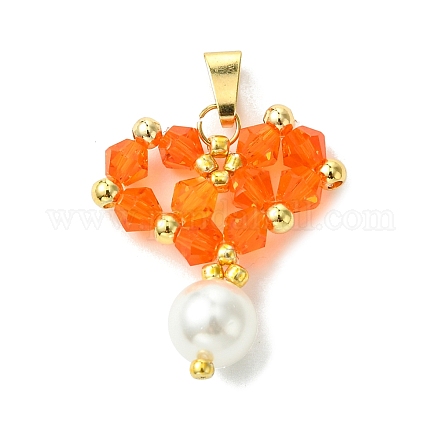 Бусины из ракушек и жемчуга стеклянные подвески PALLOY-MZ00432-05-1